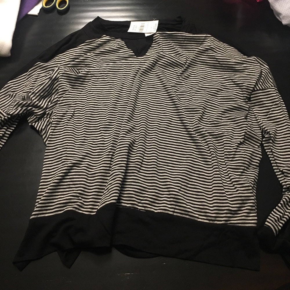 Black and white stripped long sleeve
