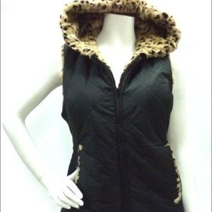 Kristen Blake Leopard Fur Vest