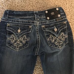 Miss me rhinestone embellished bootcut jeans