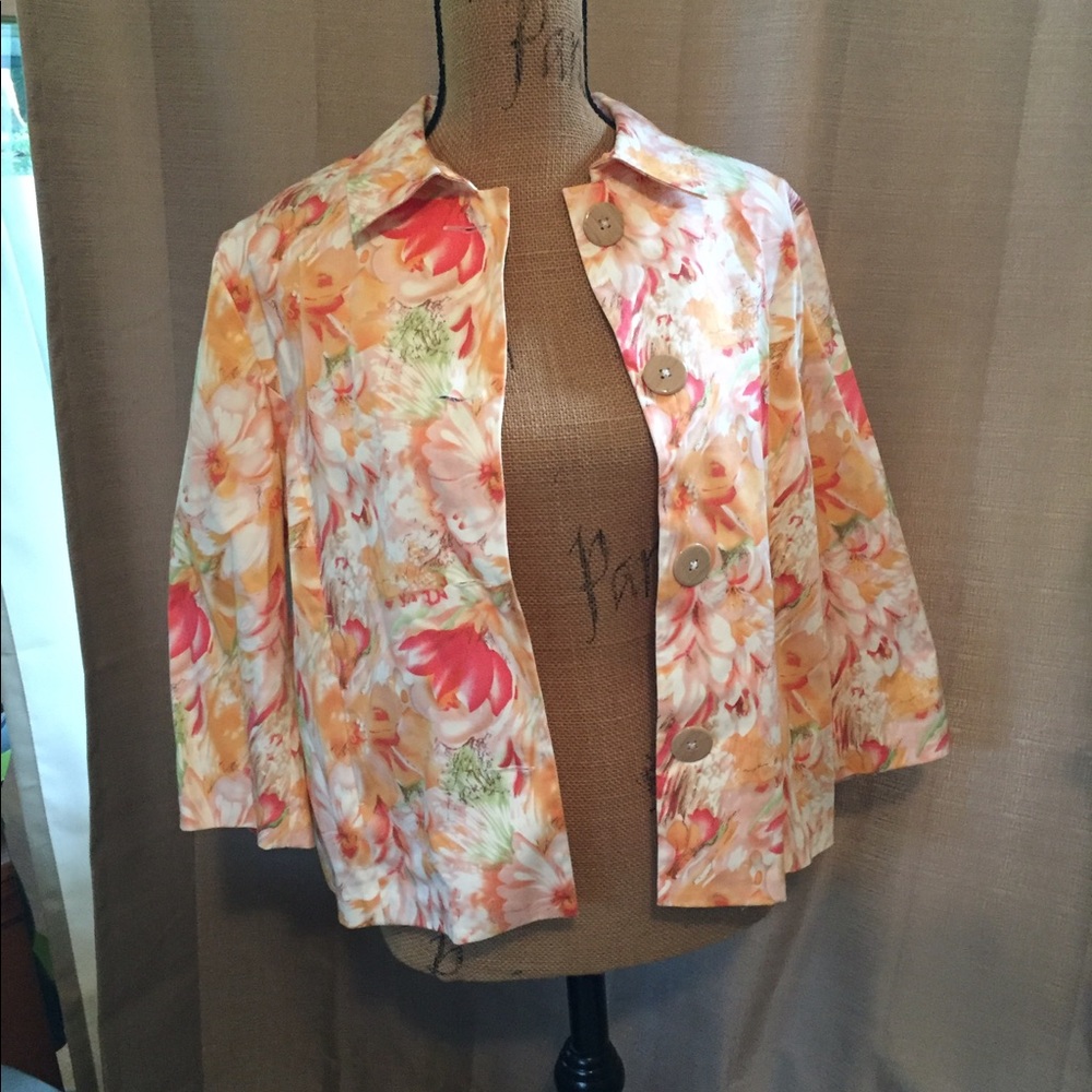 Final Price! NWOT Cold Water Creek floral jacket!