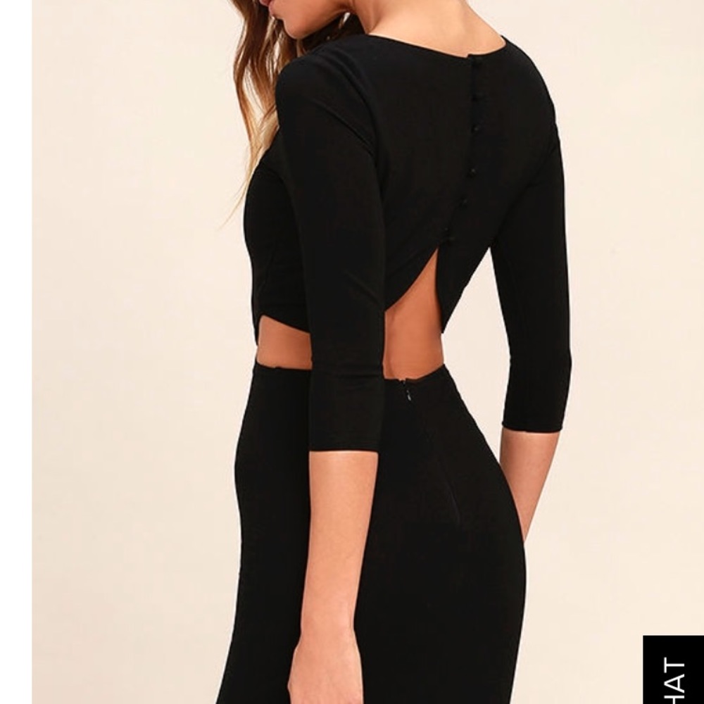 Black cut out dress