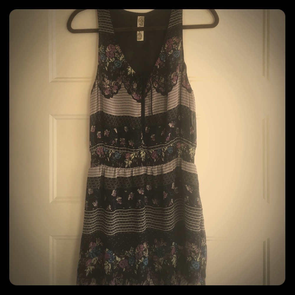 Free people black flowered dress