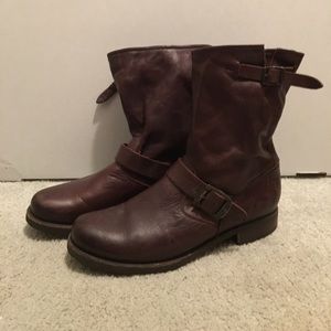 Frye chocolate colored boots- size 9