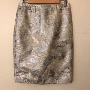 Silver faded pencil skirt