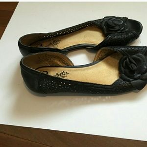 Anthropologie Black Flats