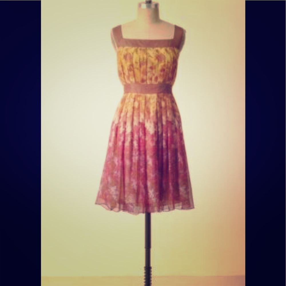 Anna Sui for Anthropologie Cascading Leave Dress