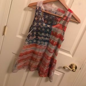 American flag racer back Tank Top