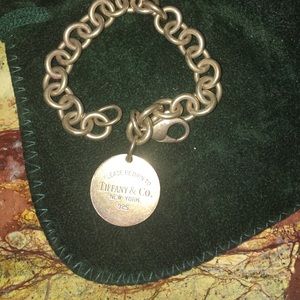 Tiffany round tag charm bracelet