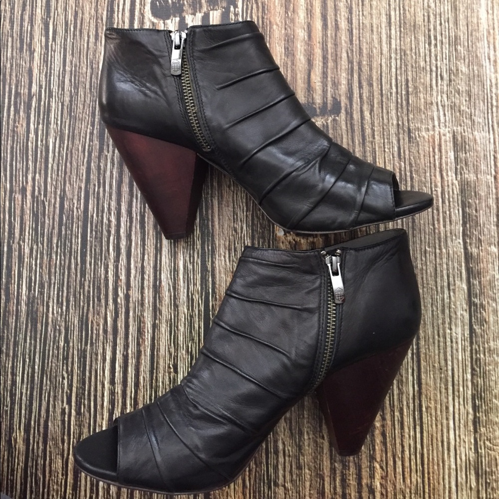Vince Camuto peep toe booties