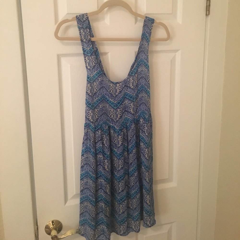 Blue baby doll dress