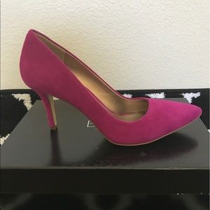 BCBG Magenta Suede heels