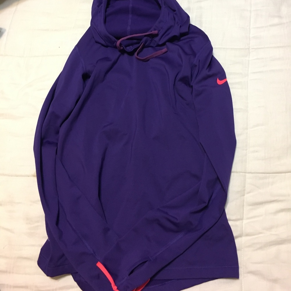 Purple Nike dri-fit athletic jacket