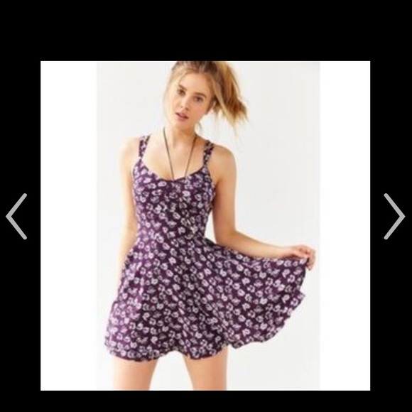 Kimchi Blue Dresses & Skirts - Urban Outfitters floral purple strappy dress