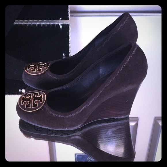 Tory Burch Shoes - Tory Burch brown suede wedges size 7