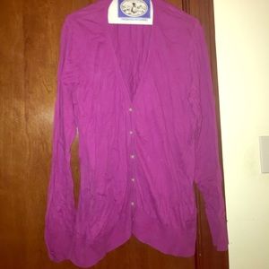 Purple v neck cardigan