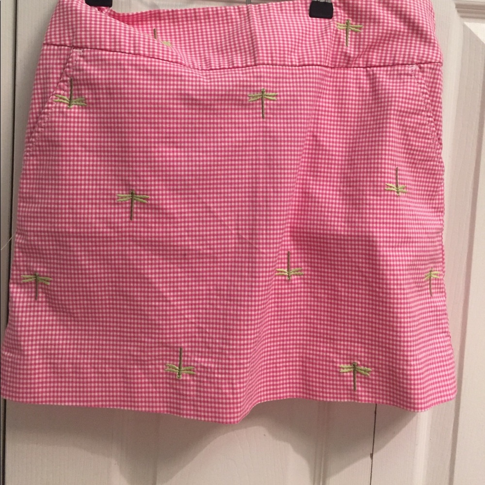 JCrew Pink Checkered Skirt
