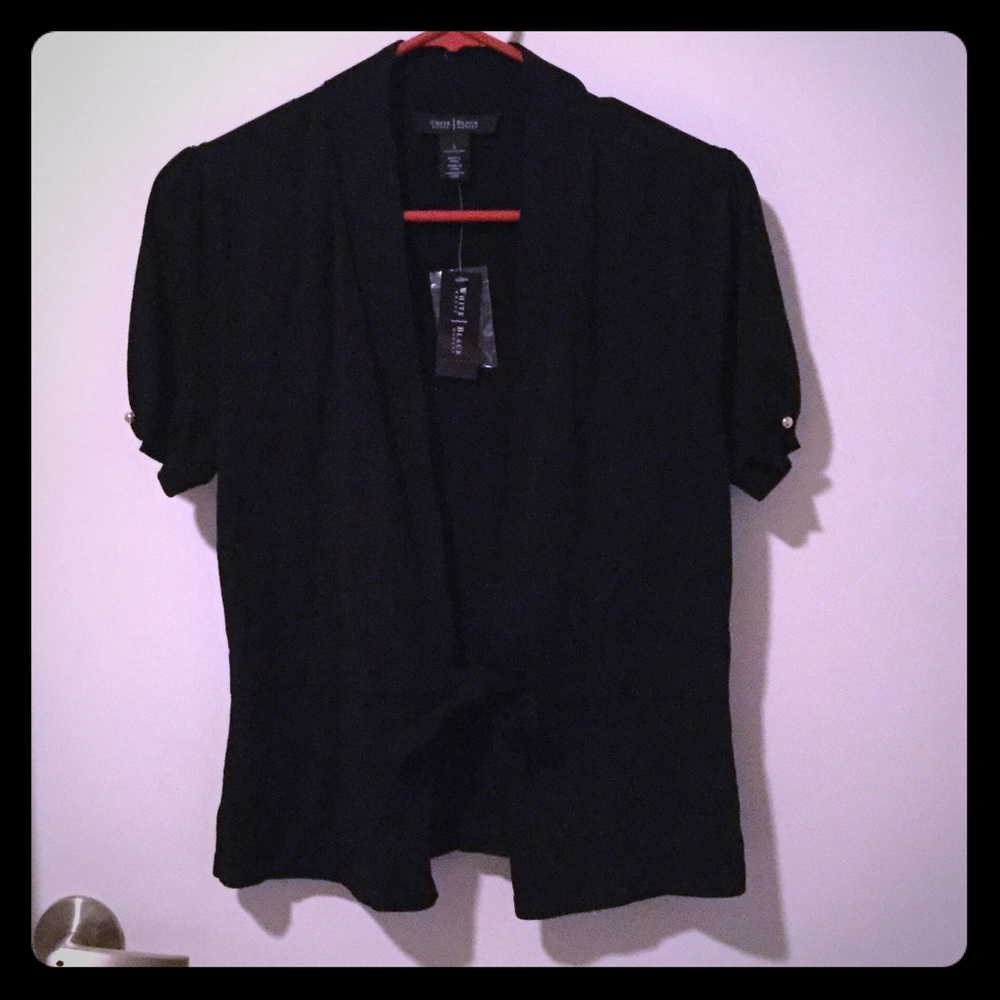 WHBM - tie front coverup, black, small