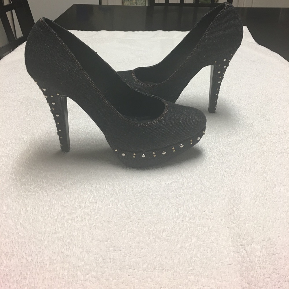 Black/Denim Heels