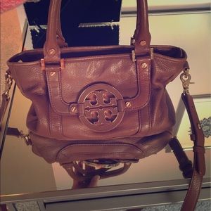 Tory Burch tan cross body bag