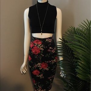 Floral Pencil Skirt