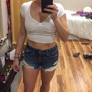 White crop top