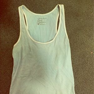 Bright blue tank top