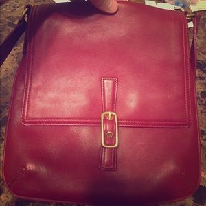 AUTHENTIC red leather coach purse