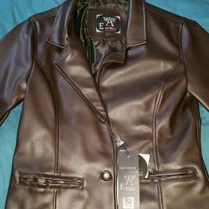 Armani collezione leather jacket