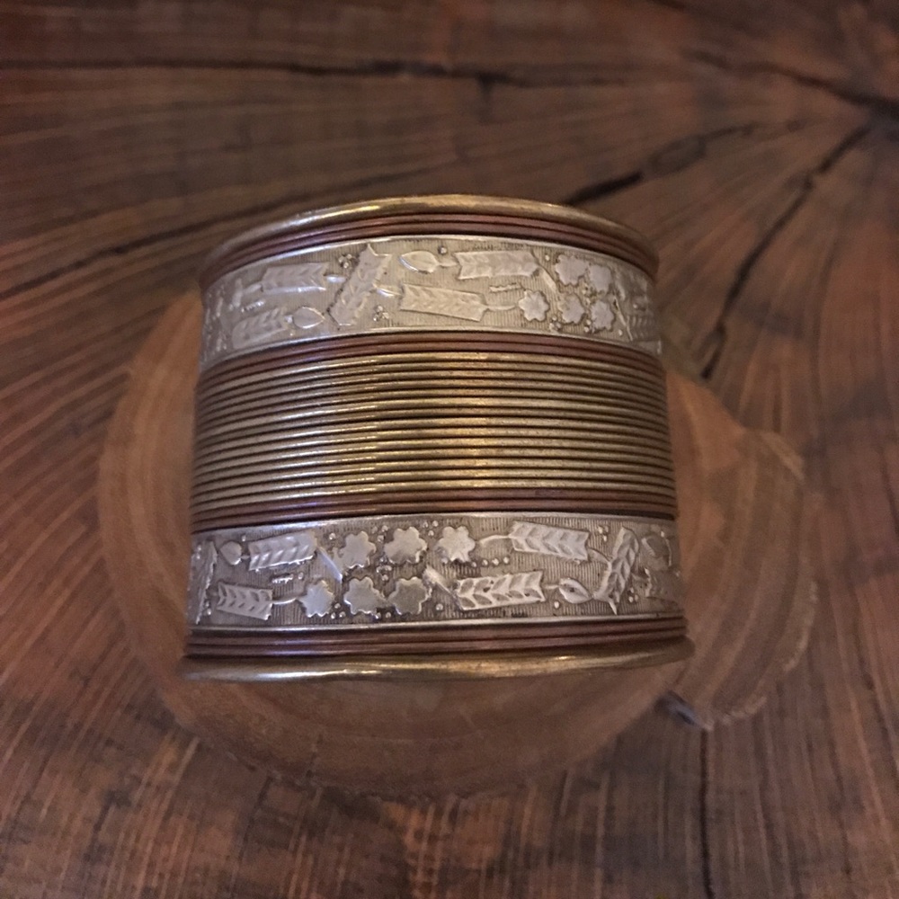 Vintage Metal Silver & Gold Cuff