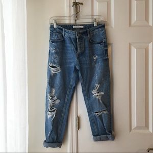 ZARA BOYFRIEND JEANS SIZE 2