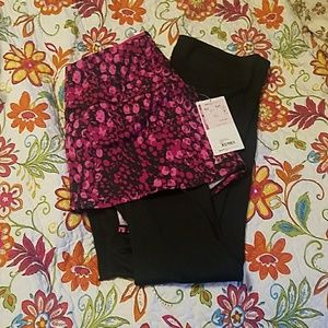 skirt spot with boot cut leggings