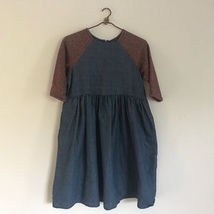 Asos Maternity Smocked Baseball Tee Dress