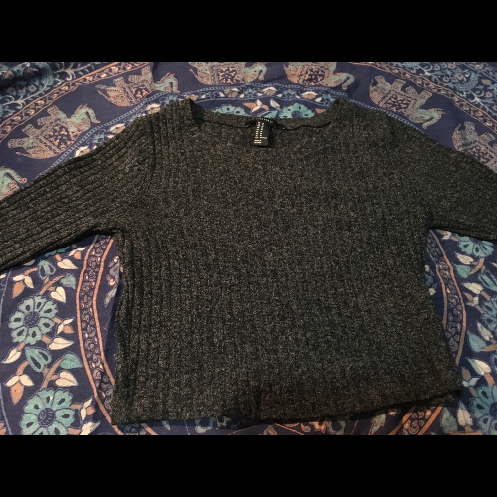 FOREVER 21 long sleeve crop top