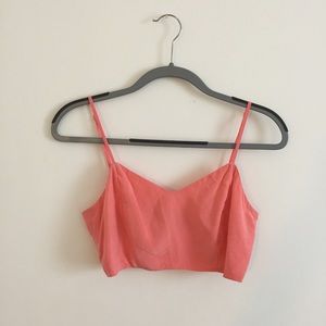 Reformation Sherri Silk Cropped Camisole. Sapid.