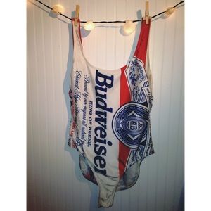 High-cut Budweiser One Piece Bathingsuit
