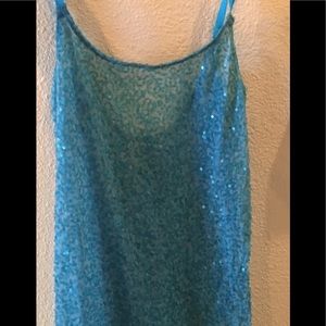 intimately Free people turquoise sequined slip