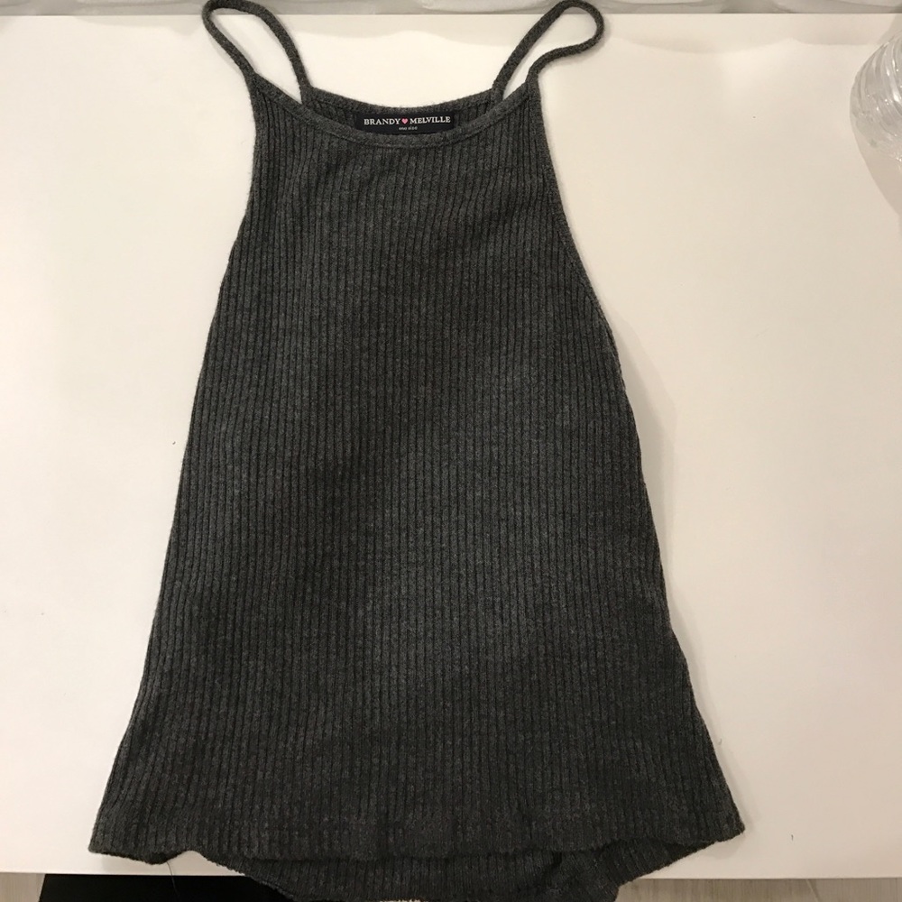 Brandy Melville charcoal gray tank top