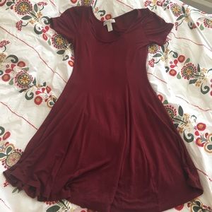 burgundy skate dress