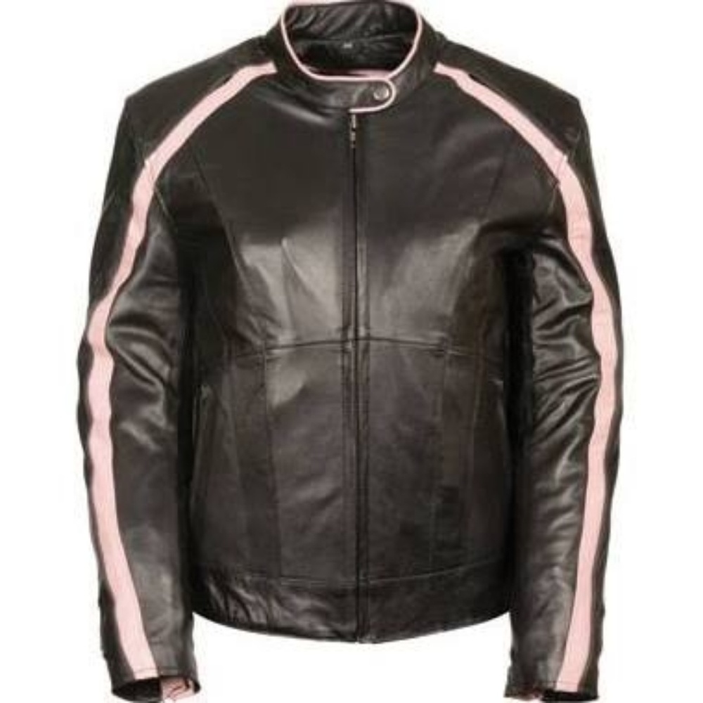 ***sold ***Pink and black leather jacket