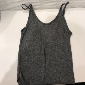 Gray flowy tank top