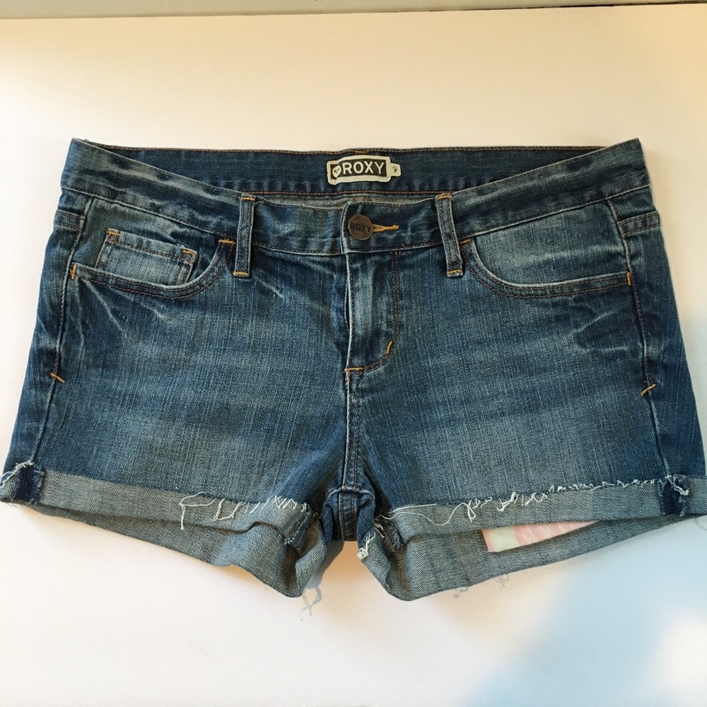 Roxy Brand Denim Cuffed Shorts