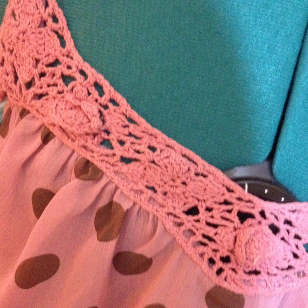 HOST PICK❤️Heart Soul sheer pink and brown tunic - Picture 5 of 8