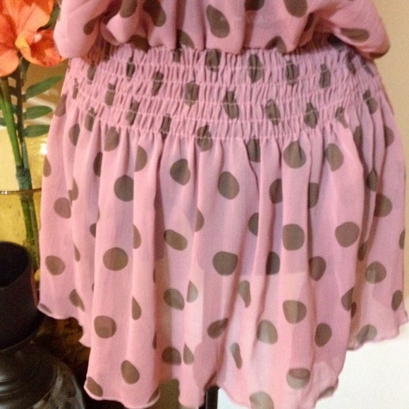 HOST PICK❤️Heart Soul sheer pink and brown tunic - Picture 3 of 8