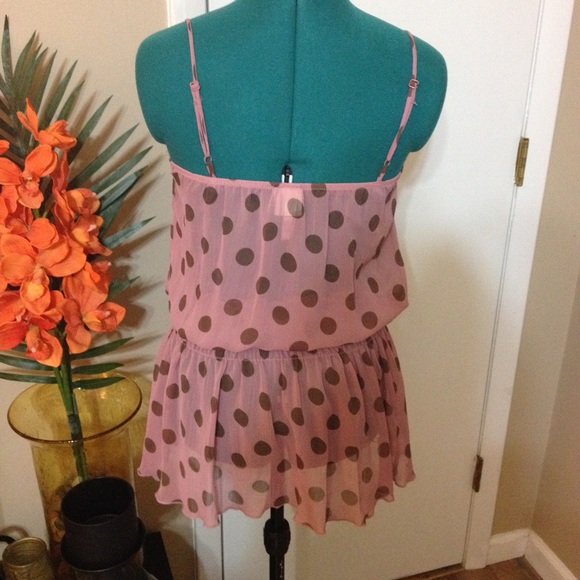 HOST PICK❤️Heart Soul sheer pink and brown tunic - Picture 2 of 8