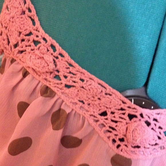 HOST PICK❤️Heart Soul sheer pink and brown tunic - Picture 5 of 8