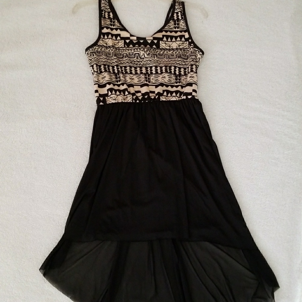 Tribal print hi-low dress