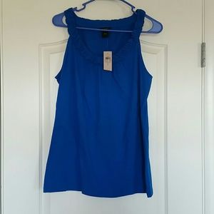Beautiful blue Ann Taylor sleeveless shirt, size L
