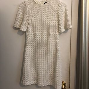 White Zara Textured Dress
