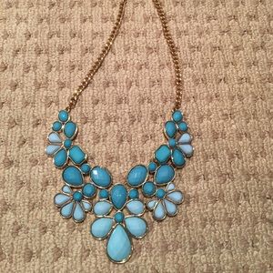 Blue statement necklace!