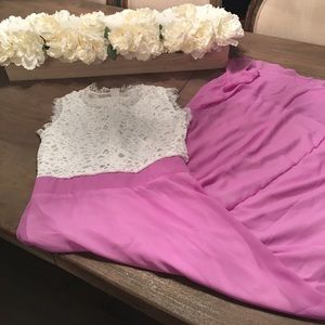 Lace & Purple Maxi Dress